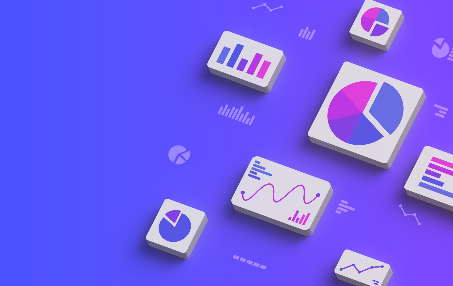 Data Analysis Chart Graph 3D Statistics Background